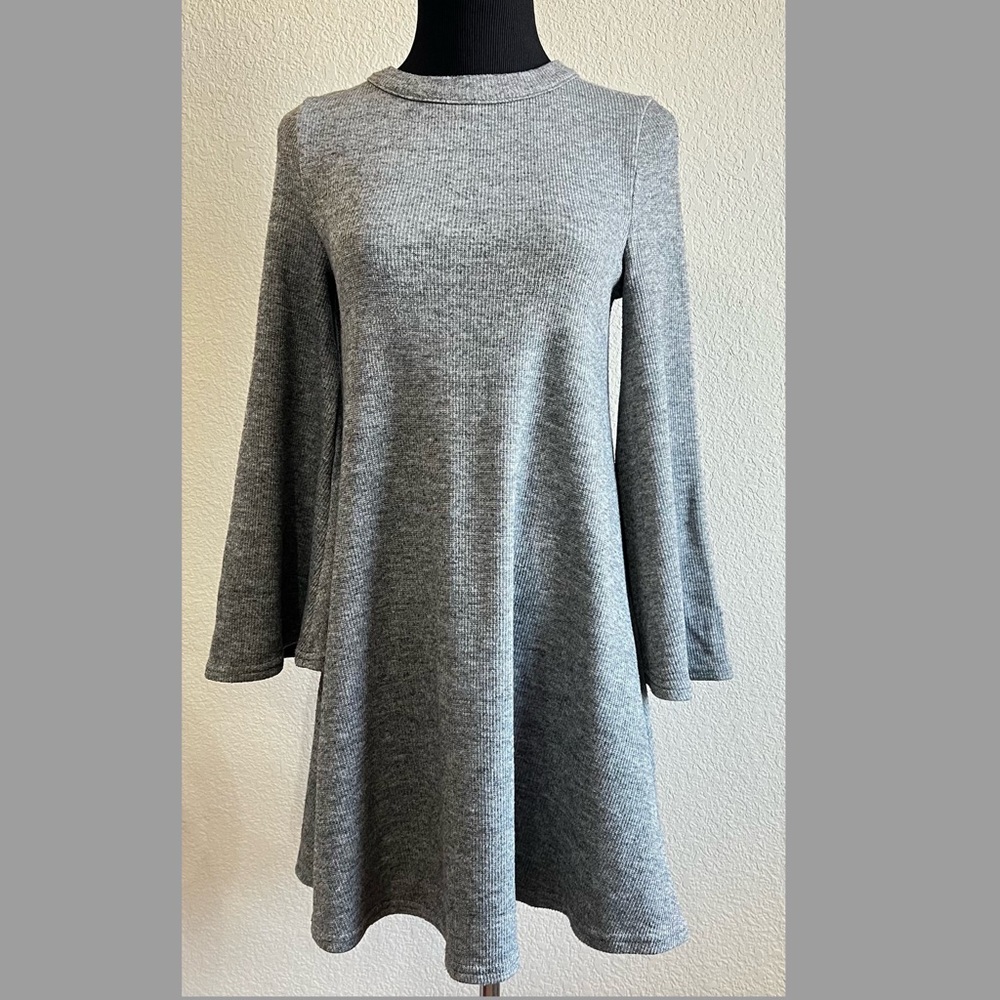 Elbow patch sweater dress